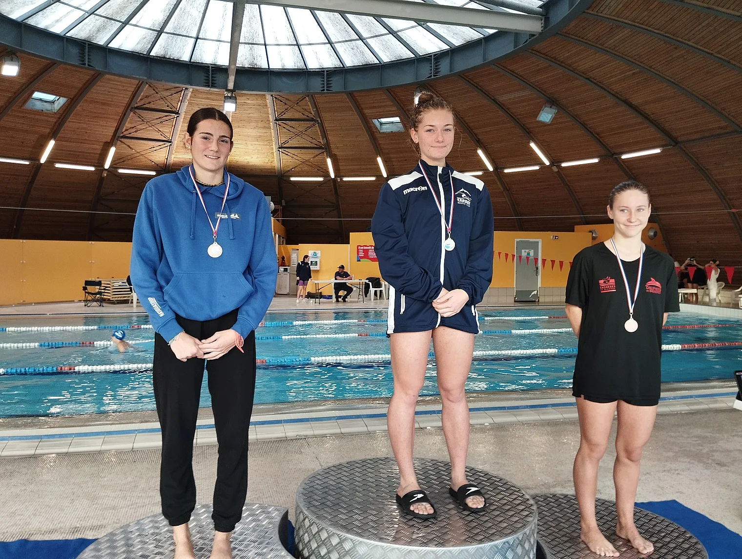 Nageuses du club sur le podium des championnats départementaux